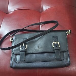 Kate Spade Black Crossbody Bag with Gold Accents